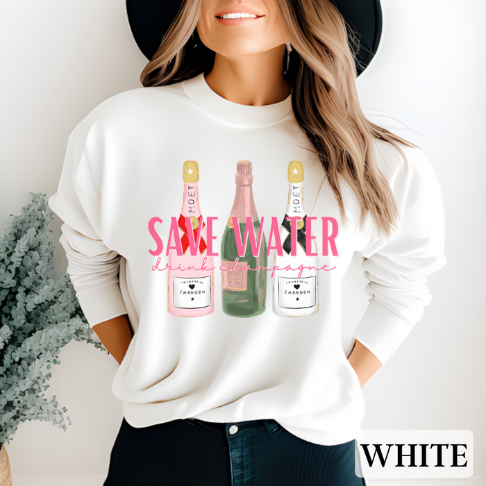 Save Water Drink Champagne Sweatshirt