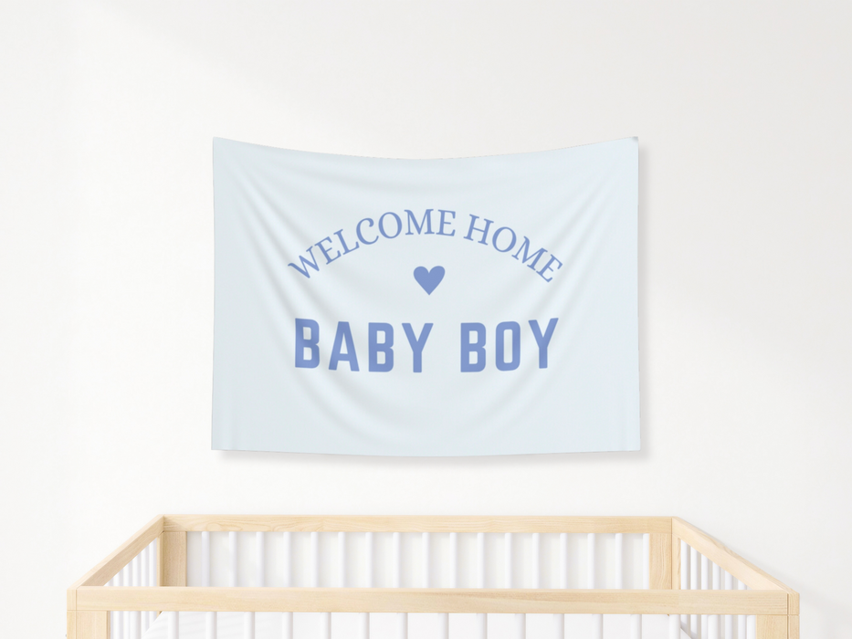 Welcome Home Baby Boy Banner
