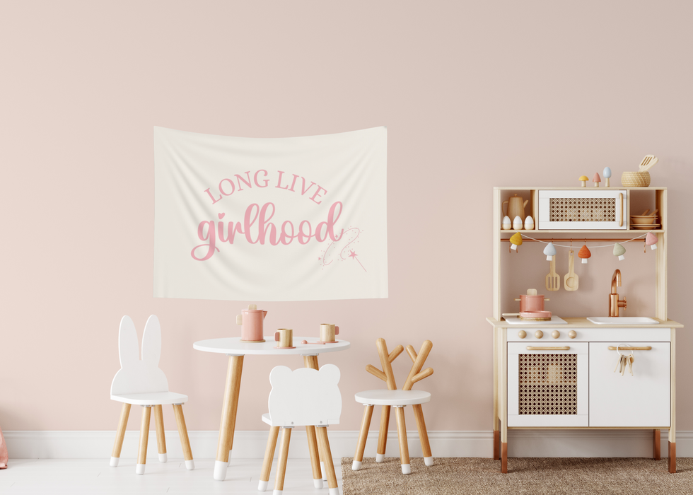Long Live Girlhood Banner - Blush