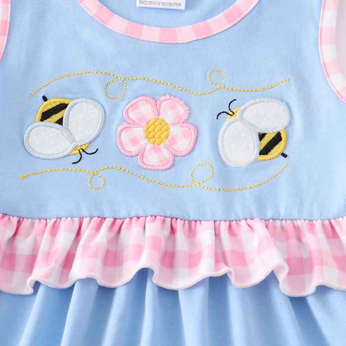 Bumble Bee Gingham Short Set