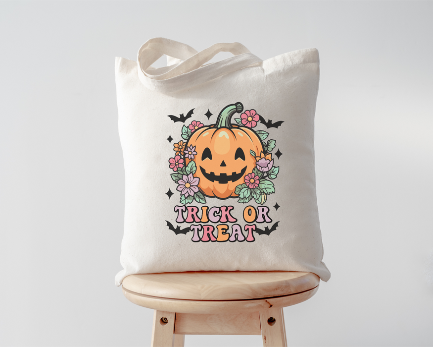 Trick Or Treat Floral Tote