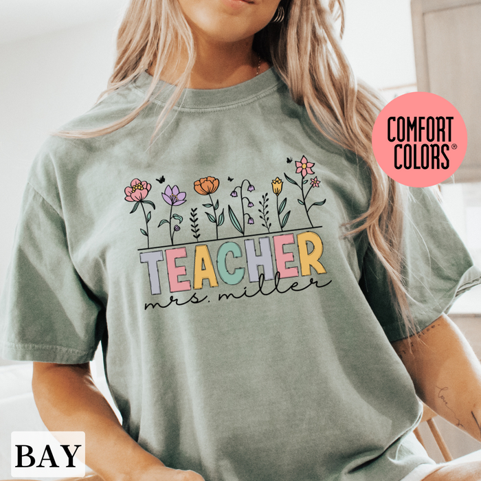 Custom Teacher Shirt -  WILDFLOWER