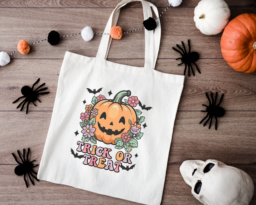 Trick Or Treat Floral Tote