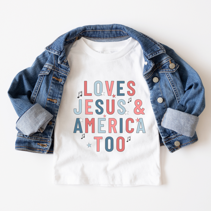 Loves Jesus & America Youth Short Sleeve Tee