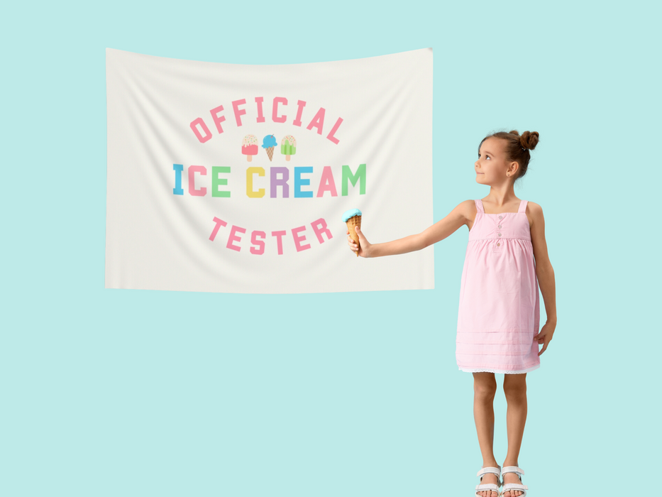 Official Ice Cream Tester Banner