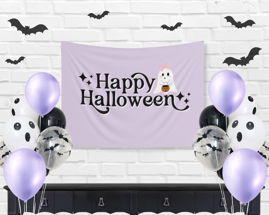 Happy Halloween Banner - Purple