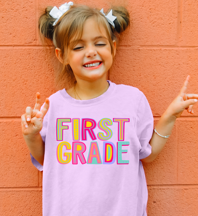 Back to School Grade Shirt - First Grade