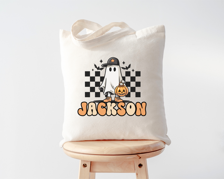 Cool Ghost Personalized Halloween Tote