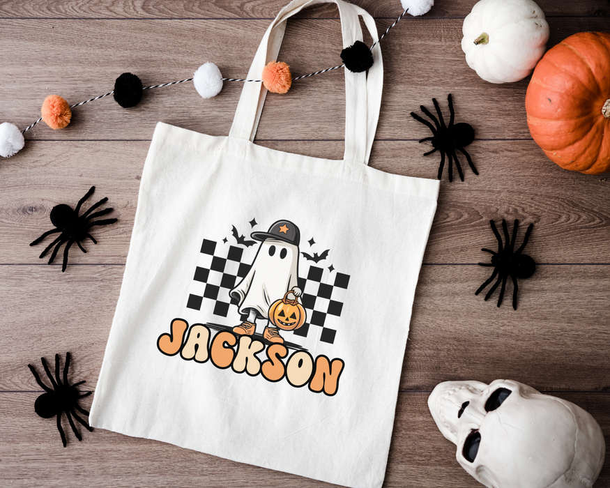 Cool Ghost Personalized Halloween Tote