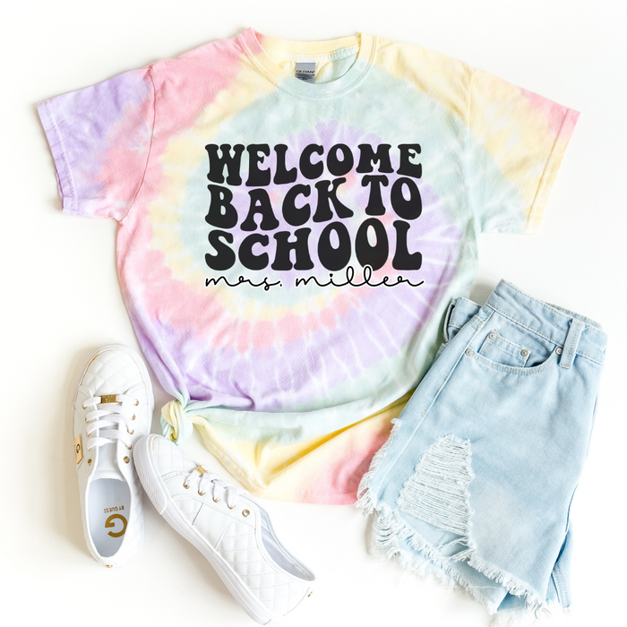 Welcome Back To School Teacher Shirt With Name
