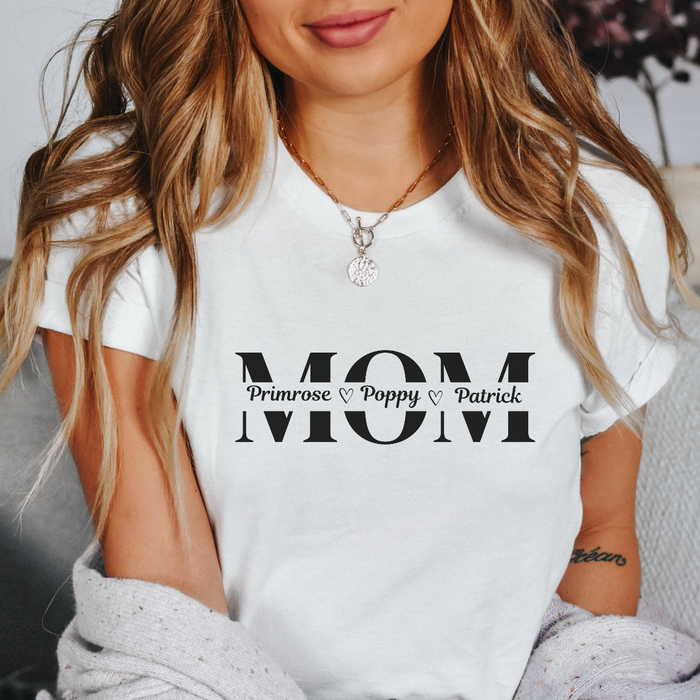 Personalized Mom Shirt With Kid Names