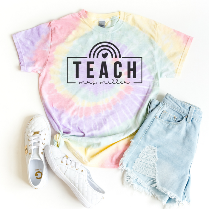 TEACH Teacher Shirt With Name