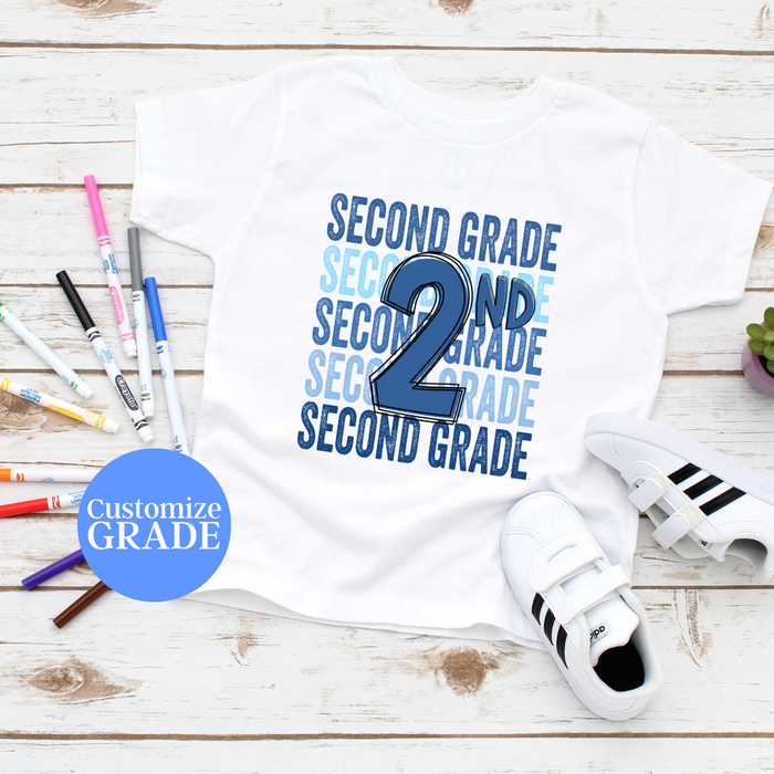 Custom Grade School Shirt - Blue