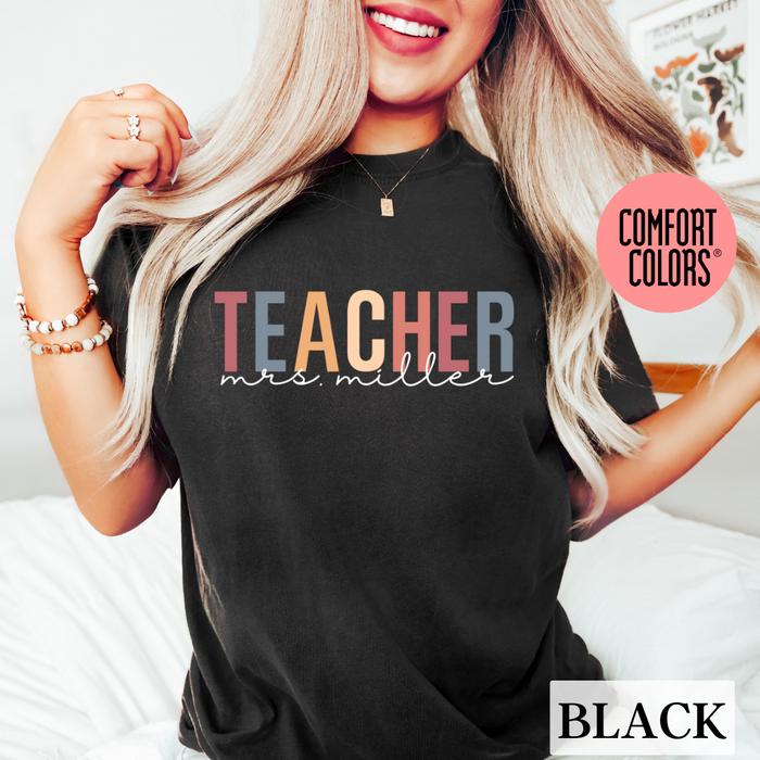 Custom TEACHER Shirt -  Multi