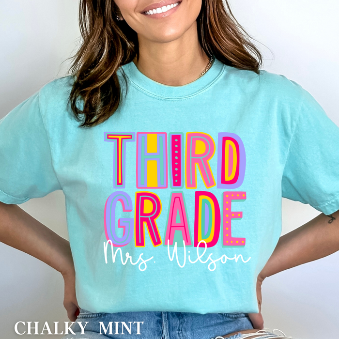 Personalized Teacher Grade Shirt