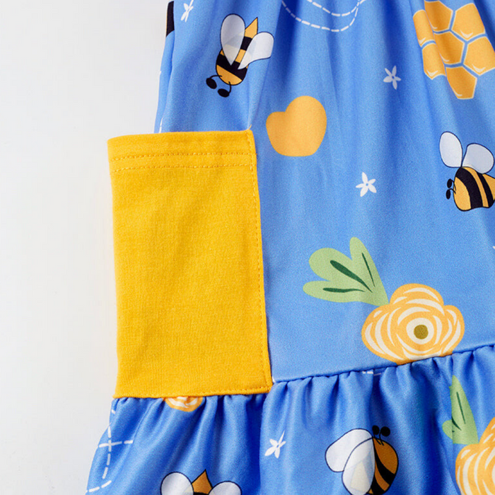 Blue Bumble Bee Dress