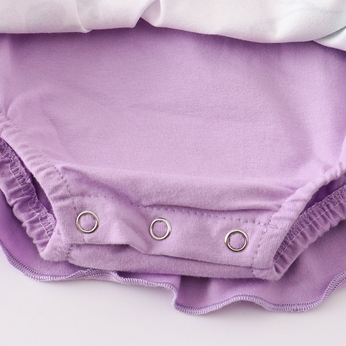 Purple Floral Knit Baby Dress