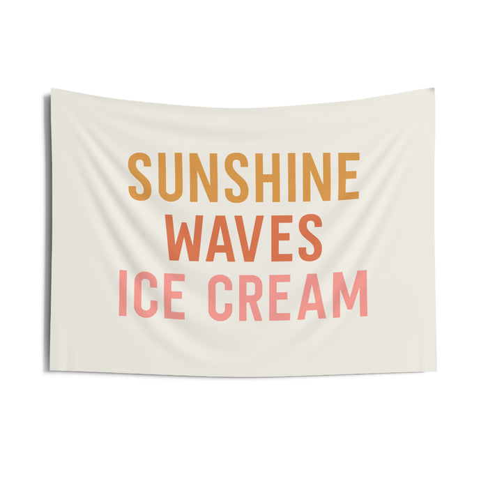 Sunshine, Waves & Ice Cream Coral Banner