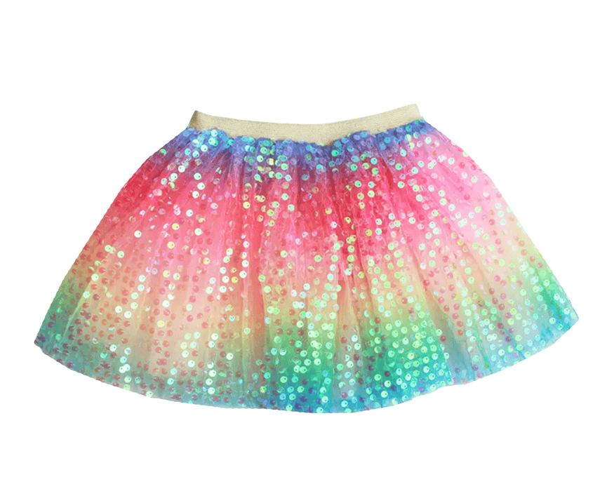 Rainbow Sequin Tulle Skirt